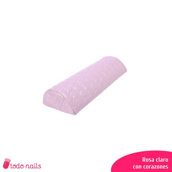 Almofada de apoio para mãos de couro sintético Corações rosa claro