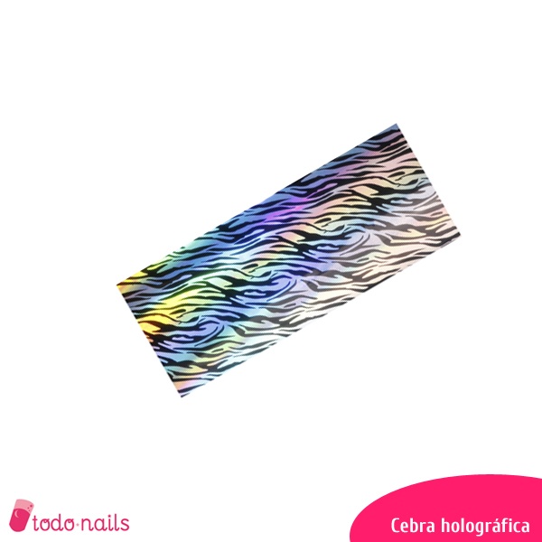 Rolo foil Zebra holográfica